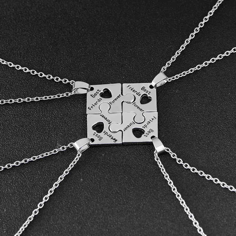 YALLNASL Friendship Necklace for 3 Best Friends Matching Necklaces for BFF  Puzzle Piece Necklace for Best Friend Forever and Ever Necklace for BFFs
