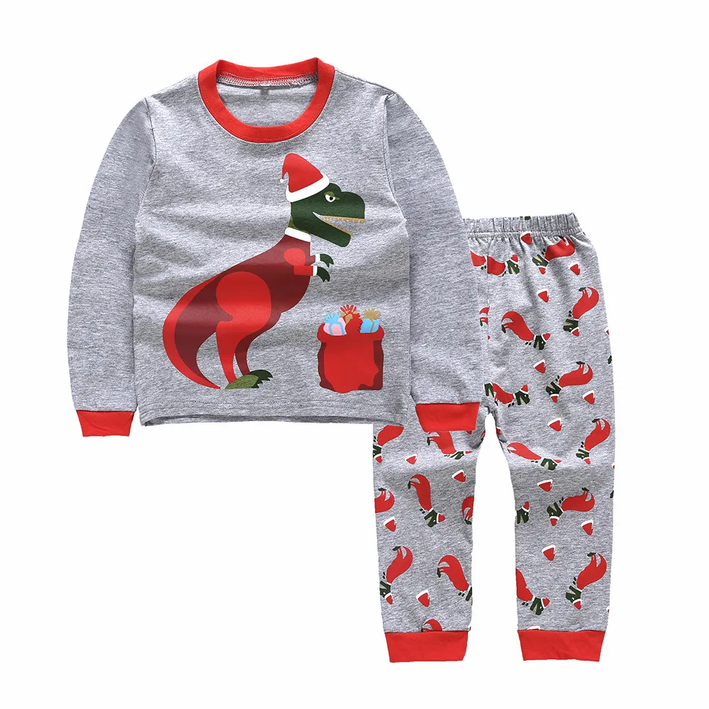 Одежда для малышей; Рождественская Пижама с рисунком для маленьких мальчиков и девочек; комплект одежды из топа и штанов; Изысканная детская одежда; roupas infantis menina