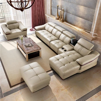 

Luxury Modern Living Room L Shape Sofa Set