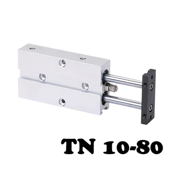 

Free shipping TN 10-80 Two-axis double bar cylinder cylinder TN Type 10mm Bore 80mm Stroke Double Shaft Rod Pneumatic