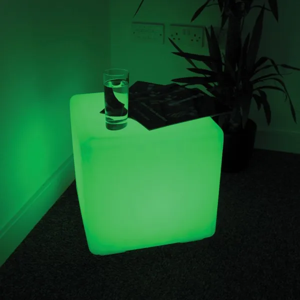 PE Material Rechargeable 16 color LED Square Cube Seat Chair Stool Waterproof LED table light cube chair Free Shipping 4pcs