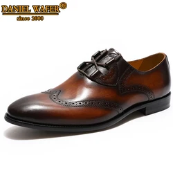 LUXURY BRAND GENUINE LEATHER SHOES MEN LACE UP OFFICE WORK SHOES BROWN FORMAL BROGUE POINTED TOE OXFORDS WEDDING SHOES SUMMER LUXURY BRAND GENUINE LEATHER SHOES MEN LACE UP OFFICE WORK SHOES BROWN FORMAL BROGUE POINTED TOE OXFORDS WEDDING SHOES SUMMER