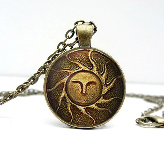 Glass Dome Pendant For Jewelry Heirs of the Sun Dark Souls II Necklace