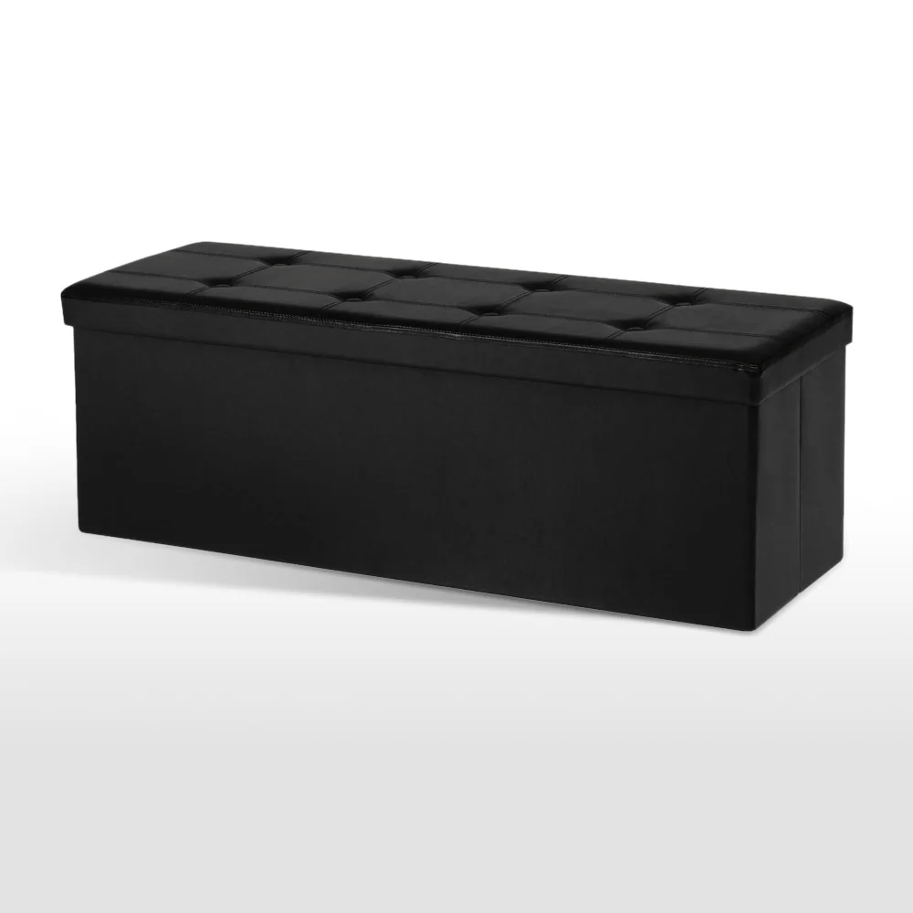 Zwart lederen voetenbank promotie winkel voor promoties zwart ...