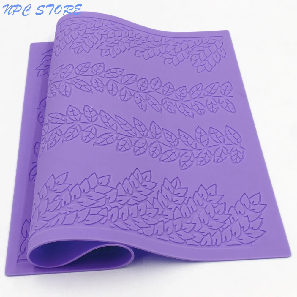 NPC Silicone Baking Mat Fondant Leaf Lace Mold Sugar Craft Fondant