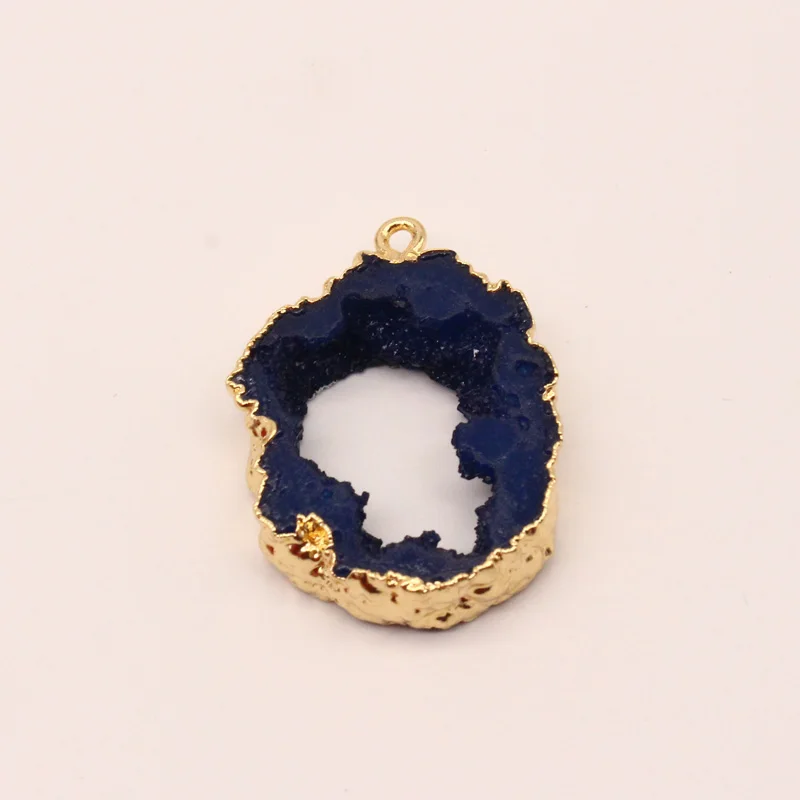 2 шт увеличенные несимметричные полые серьги, подвески из смолы, большие украшения, Diy Подвески, ожерелье, рукоделие, изготовление ювелирных изделий F366 - Окраска металла: small blue