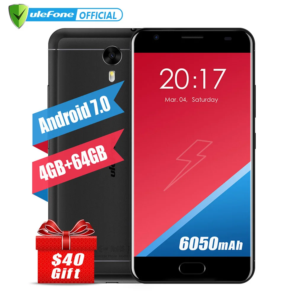 bilder für Ursprüngliches Ulefone Power 2 Handy 5,5 Zoll FHD MTK6750T Octa-core Android 7.0 4 GB + 64 GB 16MP 6050 mAh Fingerprint ID 4G GPS bilder für Ursprüngliches Ulefone Power 2 Handy 5,5 Zoll FHD MTK6750T Octa-core Android 7.0 4 GB + 64 GB 16MP 6050 mAh Fingerprint ID 4G GPS