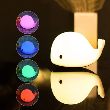 

Silicone Touch Sensor LED Night Light Children Baby Kids Soft Colorful USB LED Nightlight Child Tap Control Night Lamp Pat Lamp