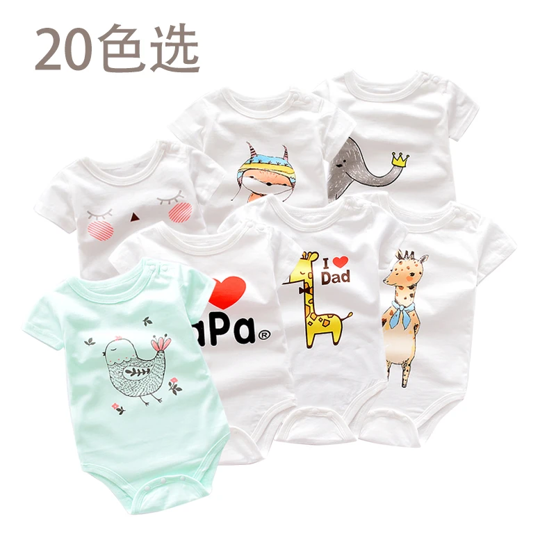 Летняя одежда для малышей комбинезон для маленьких мальчиков в стиле животных короткий рукав комбинезон для ребенка дитя Хлопок Детские Комбинезоны Одежда для новорожденных детей