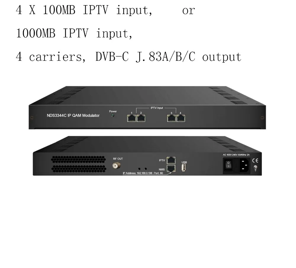 IP QAM модулятор DVB C J.83A/B/C fm кодирующее устройство телевидения по протоколу