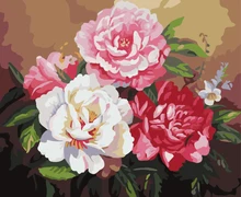 Peonía pintura al óleo sin marco de imagen pintura by numbers diy digital pintura al óleo decoración for living room g382