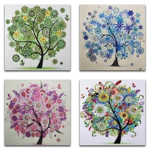 Yuhua Алмазная вышивка зима цветок дерево алмаз особенной формы