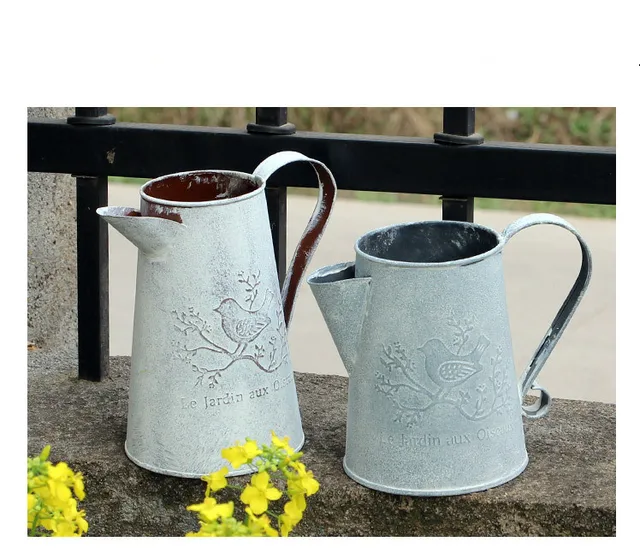 1pc Z Home Gardening Watering Can Iron Ornaments Retro Old Metal 1pc Z Home Gardening Watering Can Iron Ornaments Retro Old Metal Craft Flower Tin Vase Jl 005