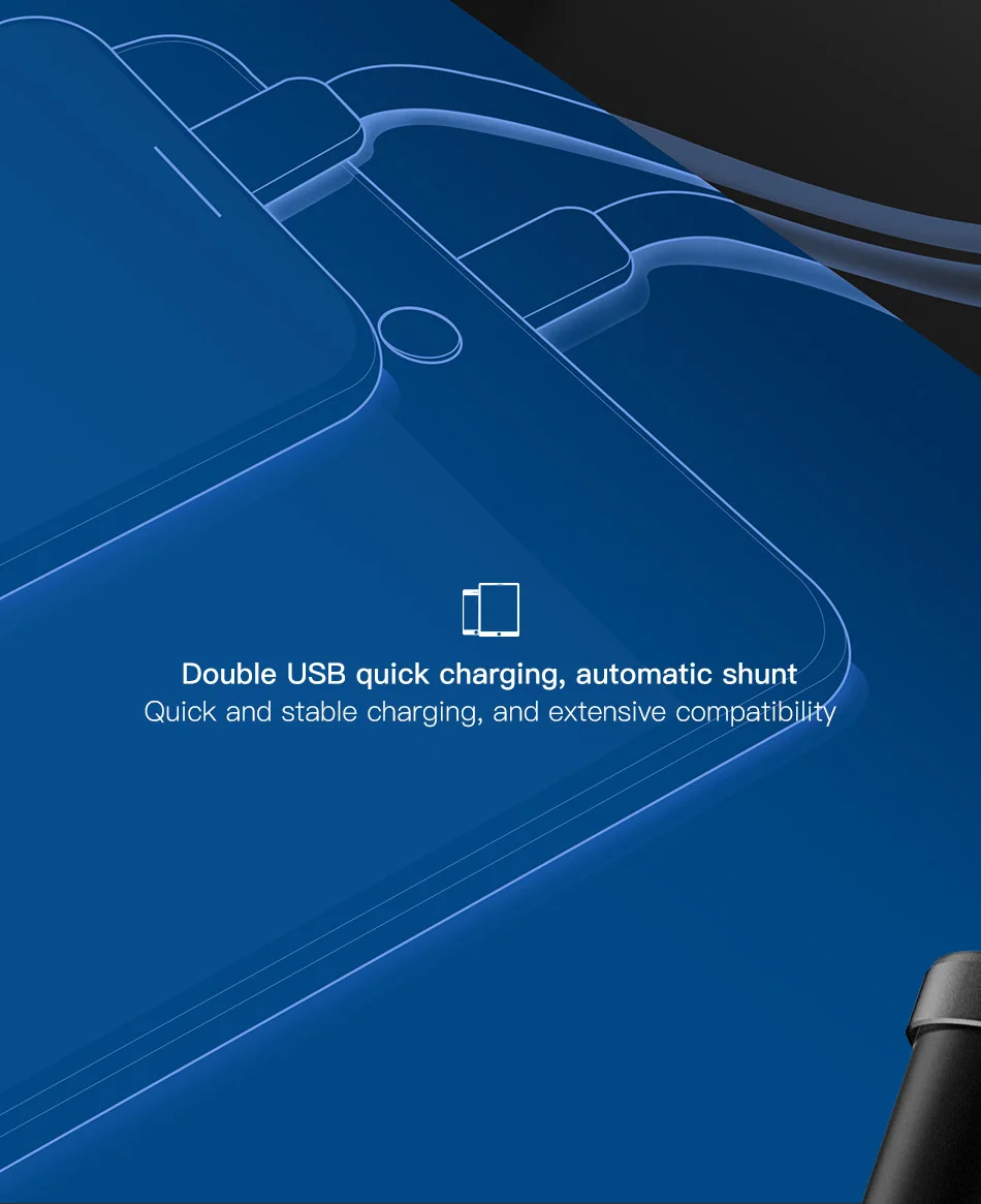Baseus 3 в 1 взаимный обмен данными между компьютером и периферийными устройствами автомобиля Зарядное устройство для iPhone X Xs XR Xiaomi redmi note 7 двойной автомобильное usb-устройство для зарядки телефона с расширенным Питание Порты и разъёмы