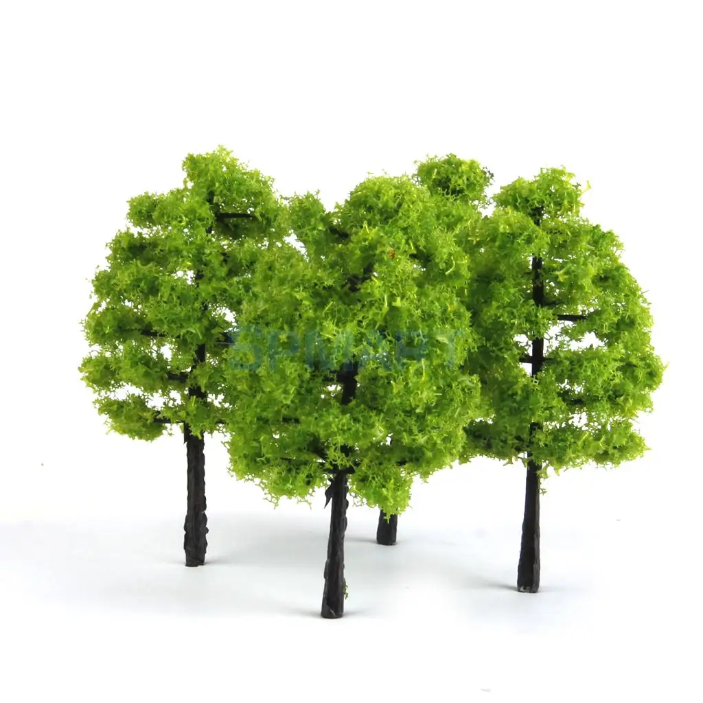 MagiDeal 20Pcs/Pack Plastic 1/100 Scale Model Trees Train Railroad Railway Street Forest Scene Scenery Landscape