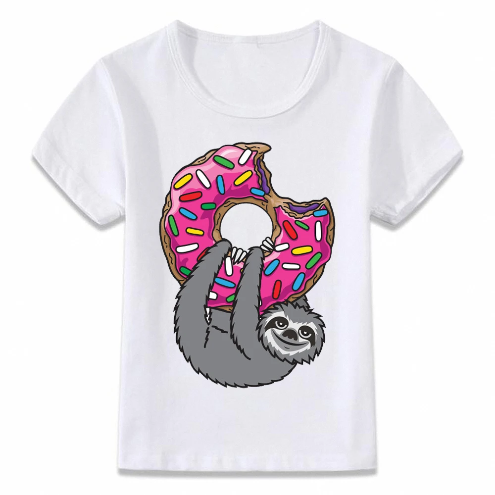 

Kids Clothes T Shirt Donuts Loving Sloth T-shirt Boys and Girls Toddler Tee oal079