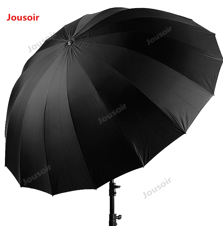 Большой светоотражающий зонт для студийной фотосъемки 75 дюймов, черный, серебристый цвет, 185 см, зонт от солнца, тени для комнаты, алюминиевый CD50 T03 A