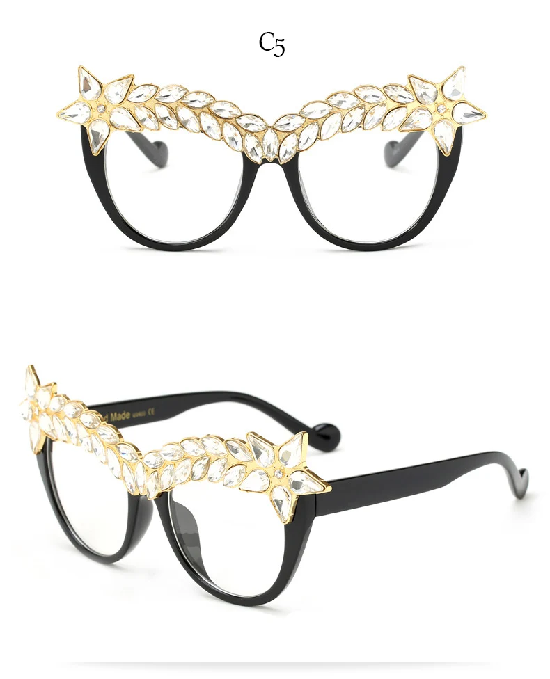 Rosanna Новое поступление С кристалалми и стразами кошачий глаз Солнцезащитные очки для женщин Для женщин Роскошные Брендовая Дизайнерская