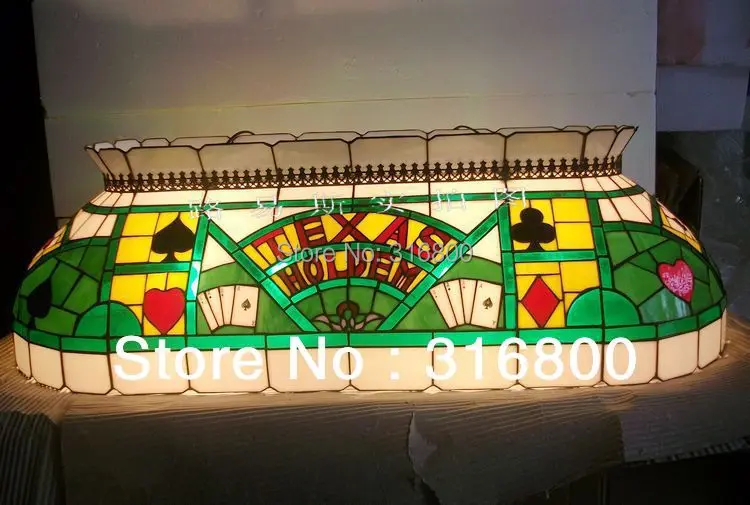 الراقية الأوروبية بوكر ممدود الزجاج الملون الثريا تيفاني مطعم مزينة مطعم طاولة بلياردو كازينو