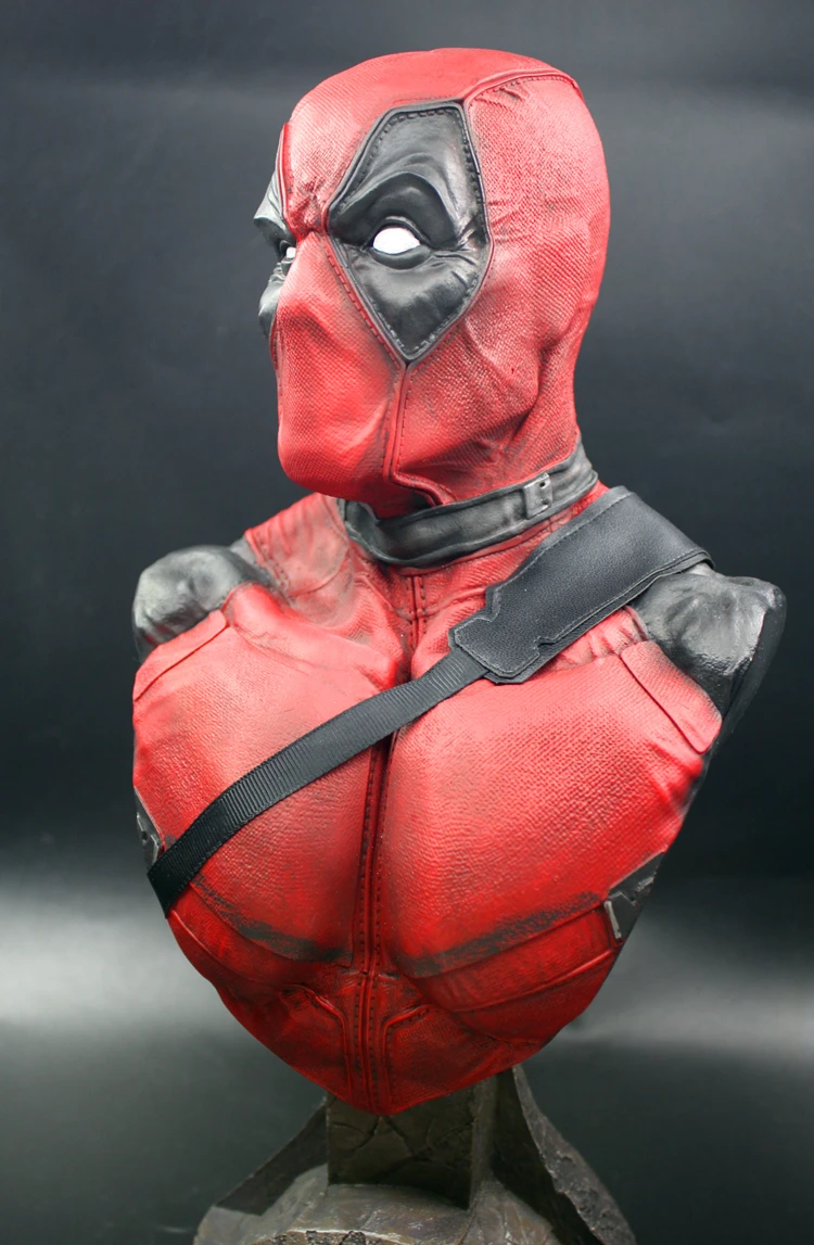 

Resin Action Figure Collectible Model Surtuple 33cm H 1/3 Scale Deadpool Bust Color Painted or Brozen