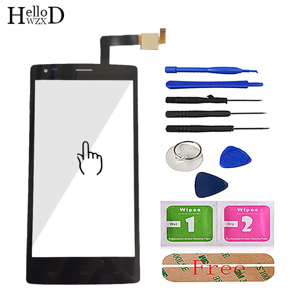 

Touchscreen Front Glass Panel For Fly IQ4505 IQ 4505 Quad Era Life 7 Smartphone Spare Digitizer Touch Screen Sensor Adhesive