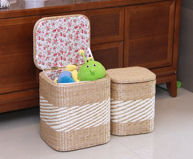 Handmade Storage Stool Ottoman Home Decoration Furniture Handmade Storage Stool Ottoman Home Decoration Furniture Toys Rattan Wicker Chair Door Bench Kids Children
