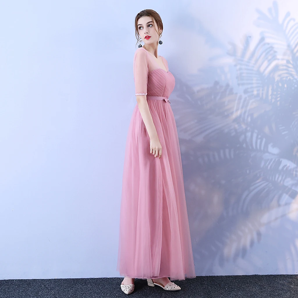 Colour Pink Long for Dress Bridesmaid New discount Red Last Fashion Dresses Party Women Wedding Bean 4 Colour Pink Long for 4