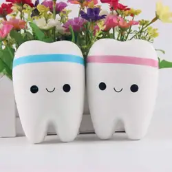 Новое поступление милые форма зуба медленно нарастающее при сжатии лечебная игрушка мультфильм стресс игрушка для снятия стресса-Ная