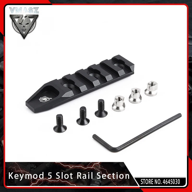 

VMASZ Airsoft Quick Release 5 Slot KeyMod Rail Section for URX 4.0 Scope Mount Base Picatinny Weaver Rail System