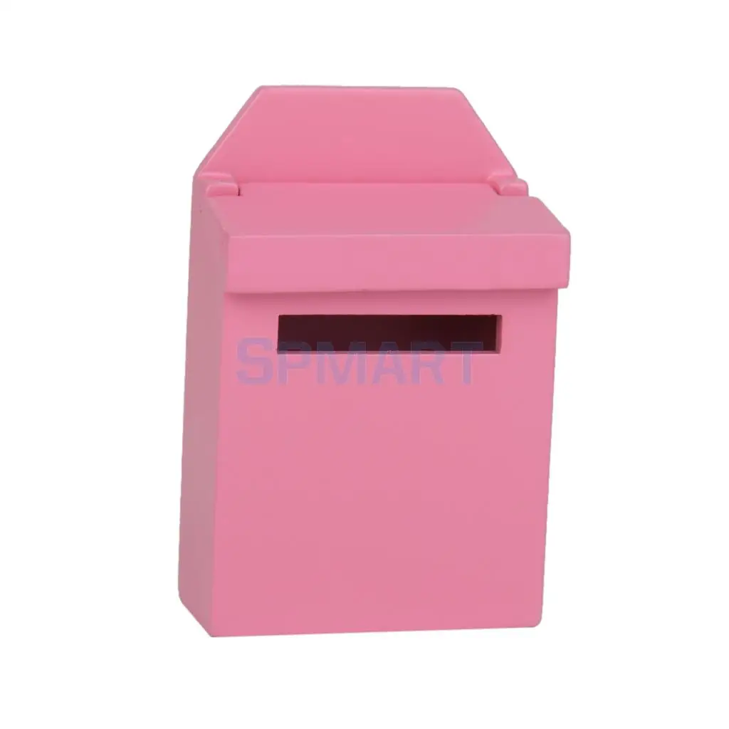 Dollhouse Miniature Wooden Mail Box 1/12 Scale Pink Furniture Toys