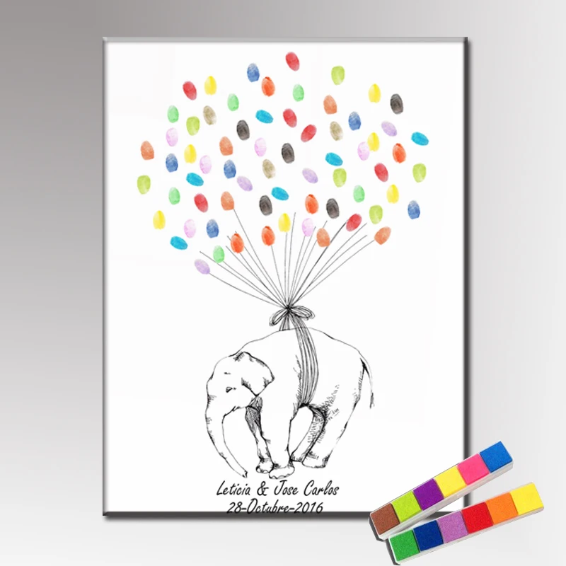 HAOCHU Birthday Gift DIY Fingerprint Guest Book Wedding ...