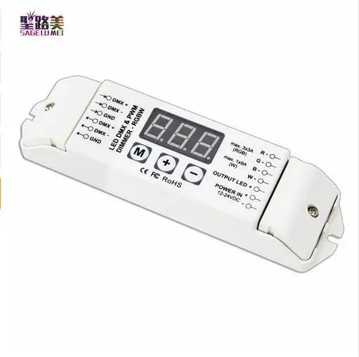 

BC-834 Led DMX Controller DC12V -24V DMX512/1990 Decoder RGBW 4CH strip light LED Decoder For SMD RGBW 5050 LED strips lamp
