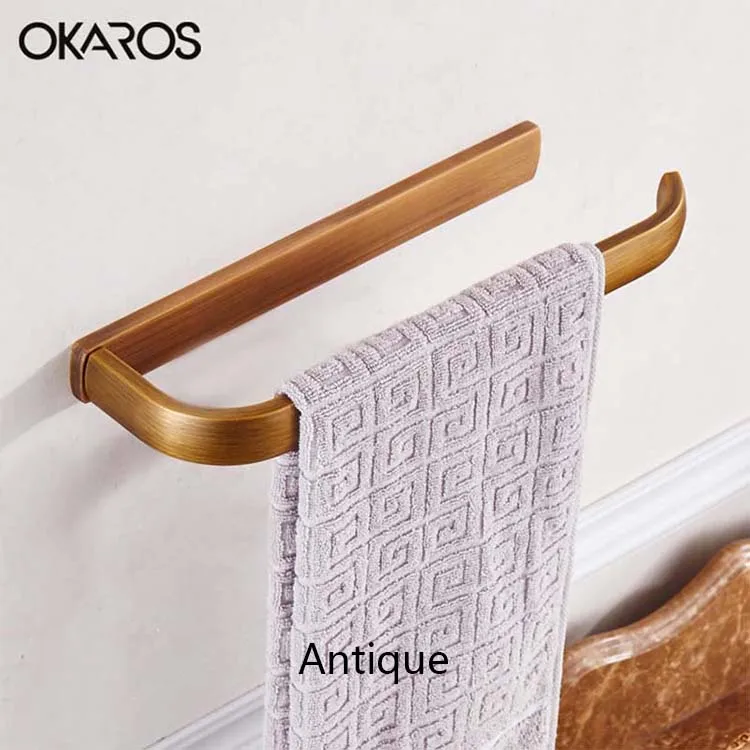 OKAROS кольцо для полотенца бар туалетное полотенце стойка держатель твердая латунь черный/хром/золото/розовое золото/Античные аксессуары для ванной комнаты - Цвет: Antique