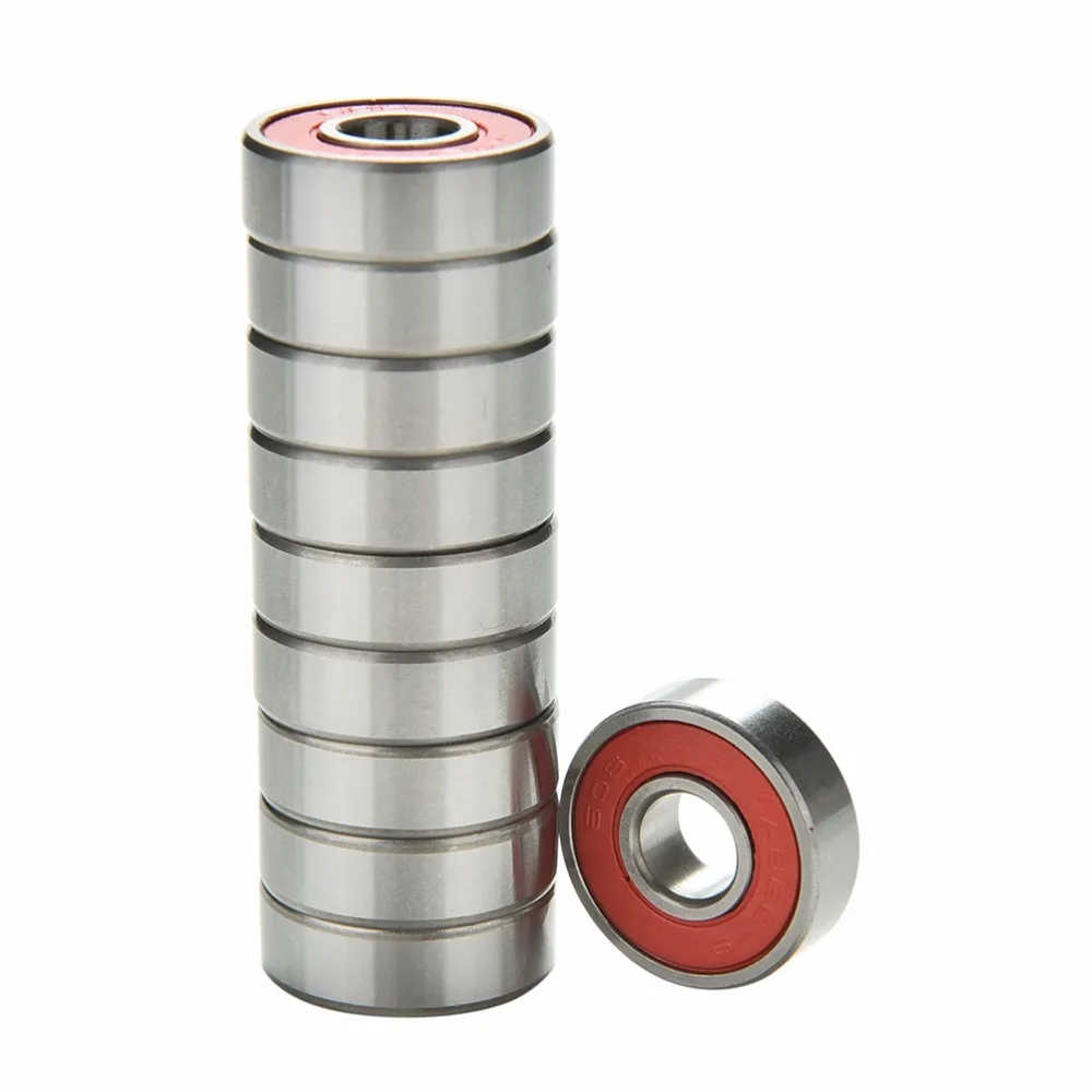 Red ABEC 9 Stainless Steel Bearings High Performance Roller Skate Scooter Skateboard Wheel Bearings 10 pcs