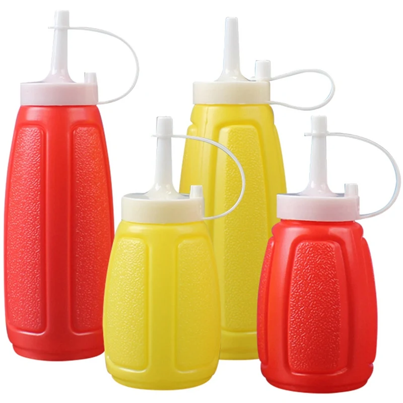 

Kitchen Accessories 2pcs Plastic Squeeze Bottle Dispenser for Sauce Salad Sauce Vinegar Oil Ketchup Cookling Tools Random Color