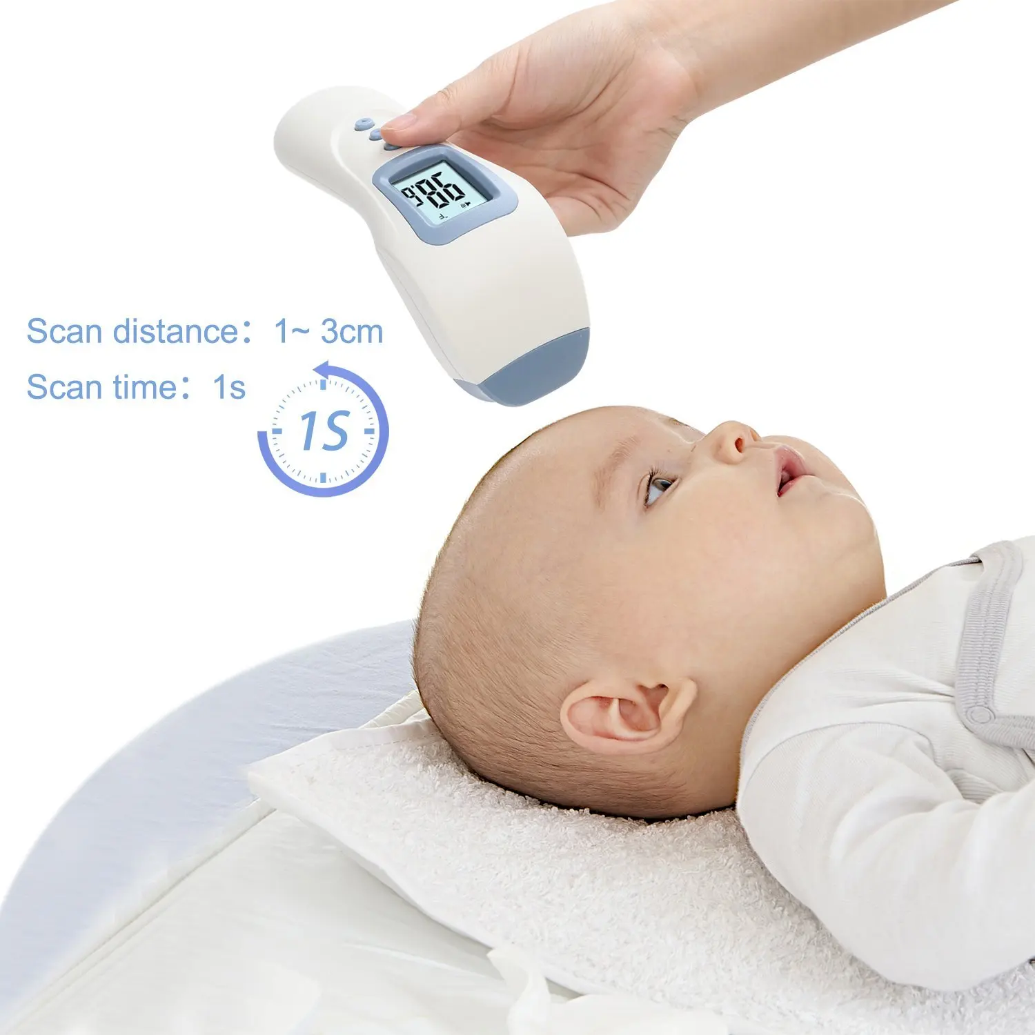 BC-DQ1 USB Перезаряжаемый детский цифровой инфракрасный термометр лоб тело объекта многофункциональная температура для ухода за ребенком и взрослым