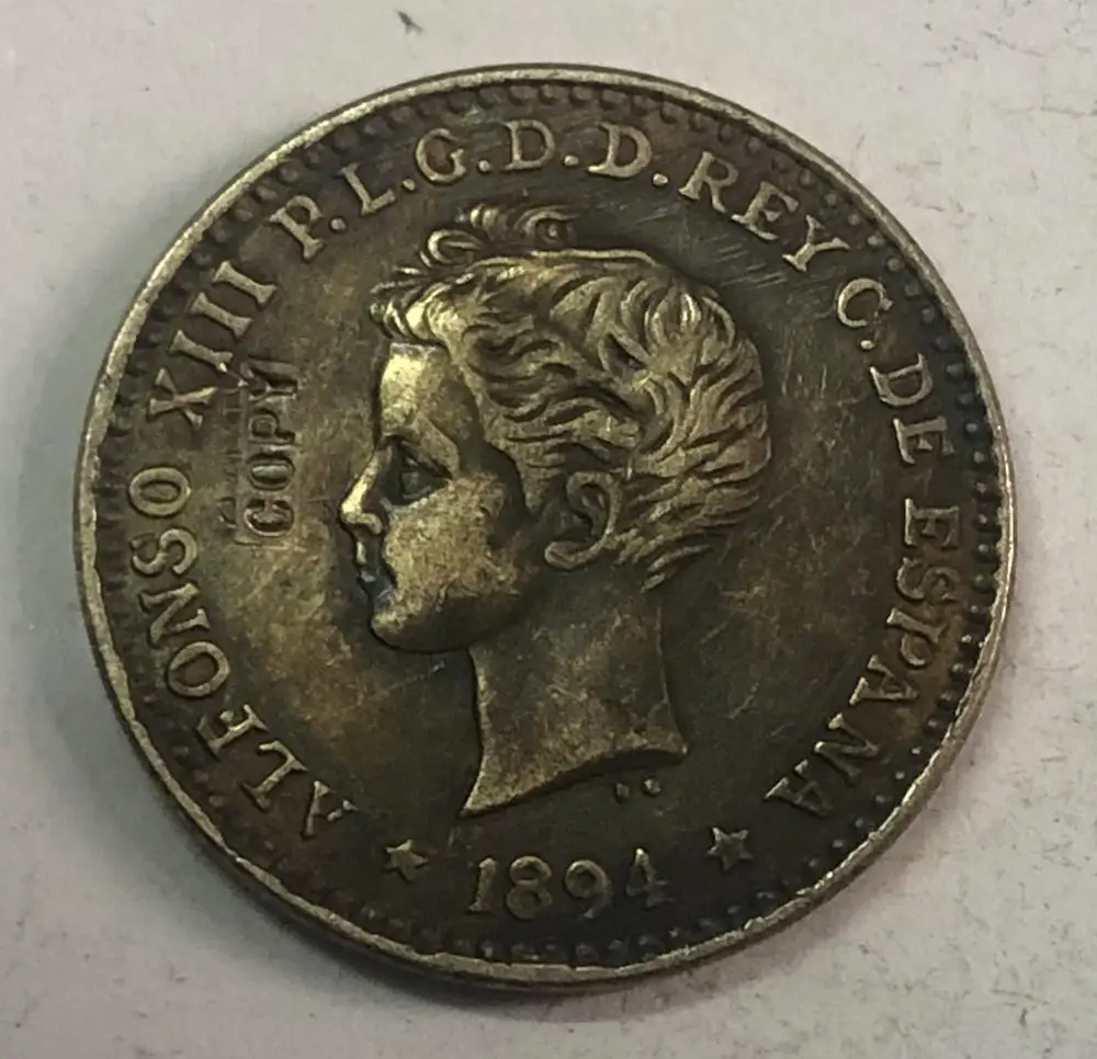 

1894 Islas Filipinas UN CENTAVO имитация монеты