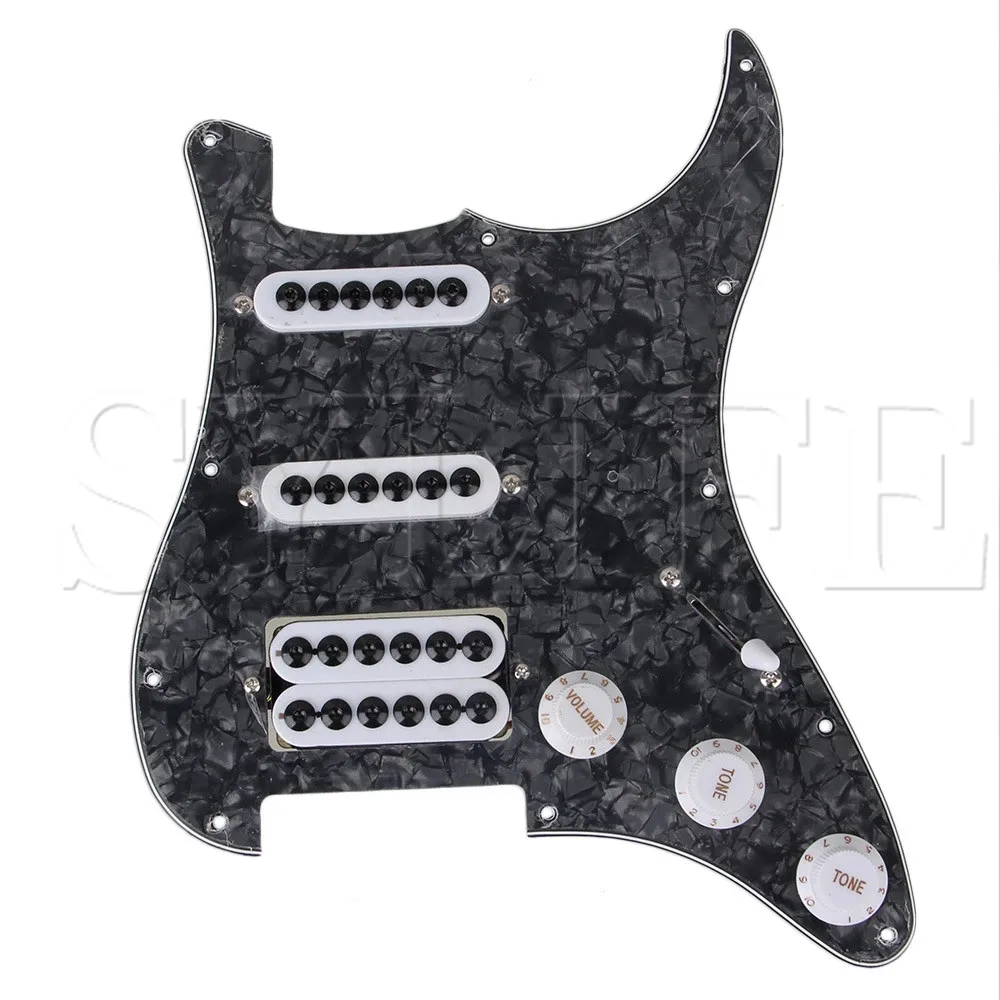 

3Ply PVC Metal Electric Guitar SSS Scratch Plate Loaded Pickguard Replacement
