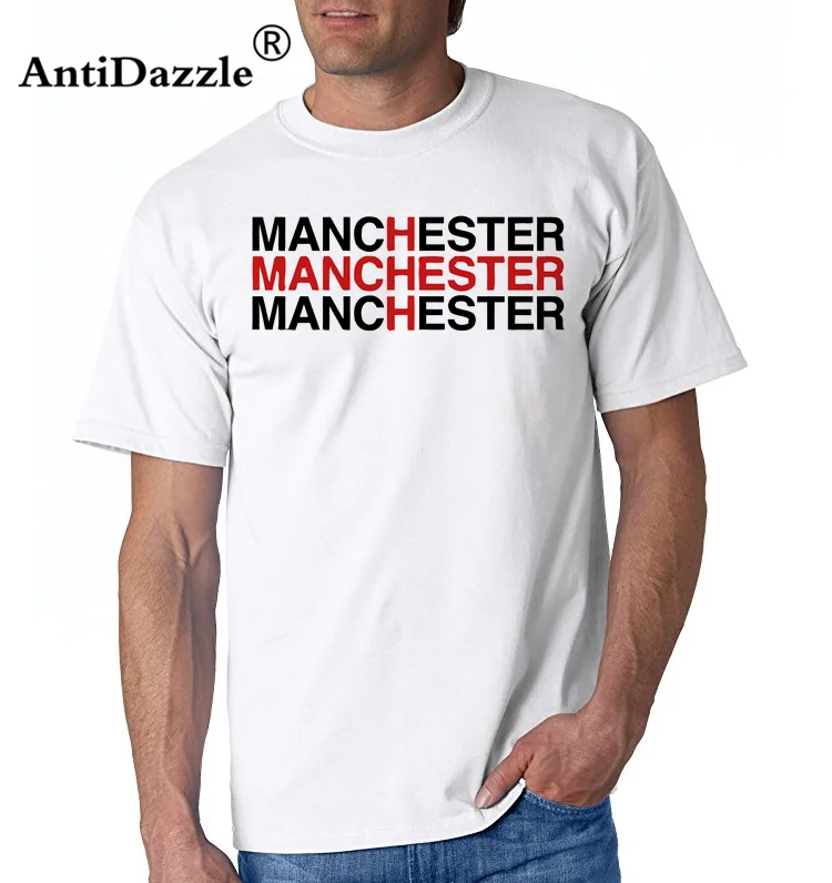 

Geek O-Neck Cotton shirt MANCHESTER Letter printed Men's t shirt man city T Shirt Cheap Sales free shipping China cheap clothing