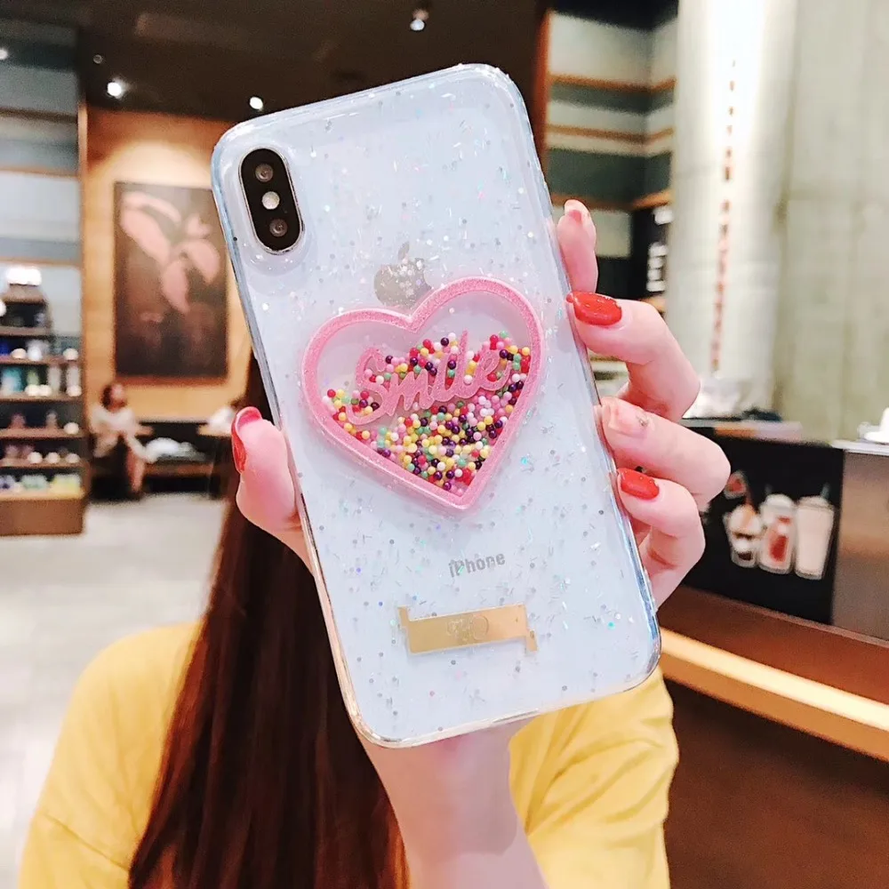 Cute Quicksand Cases For iPhone X XS Case For iPhone 6 6s 7 8 Plus Case