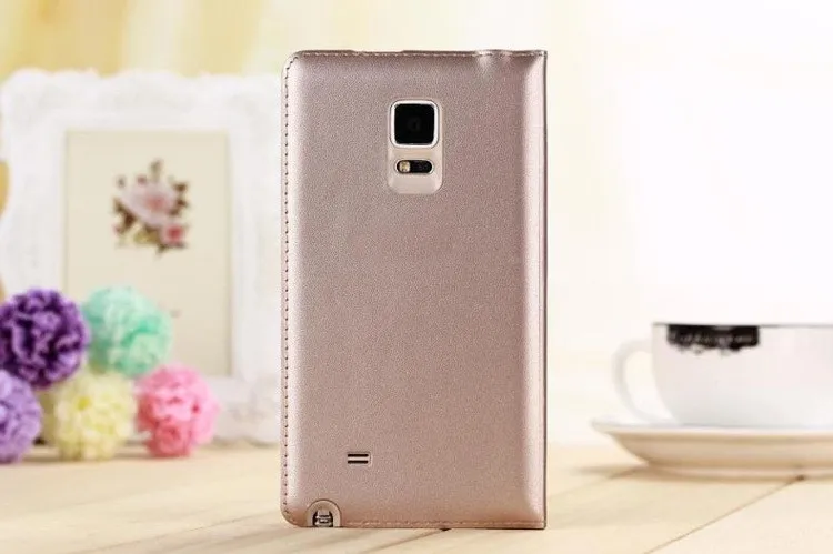 Slim Leather Wallet Case Flip Back Cover Battery Housing Carrying Bag With Card Holder Mask For Samsung Galaxy Note Edge N9150 kawaii samsung cases