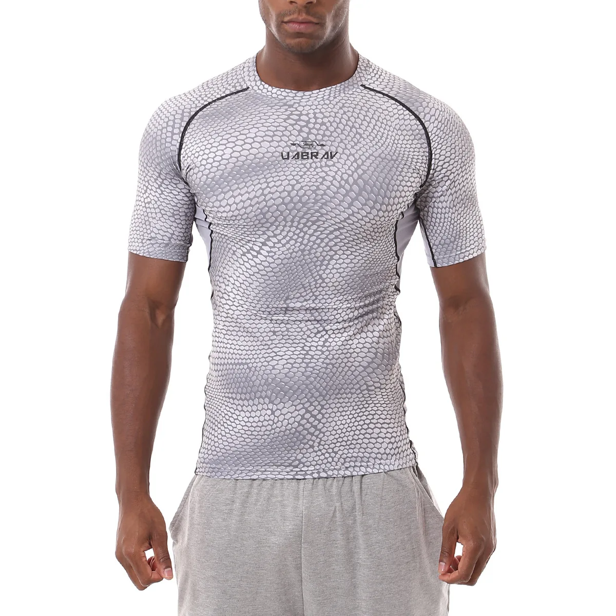 Спортивная футболка для фитнеса Бодибилдинг бег мужские легинсы для бега Спортивная Футболка компрессионная футболка с короткими рукавами быстросохнущие футболки топы