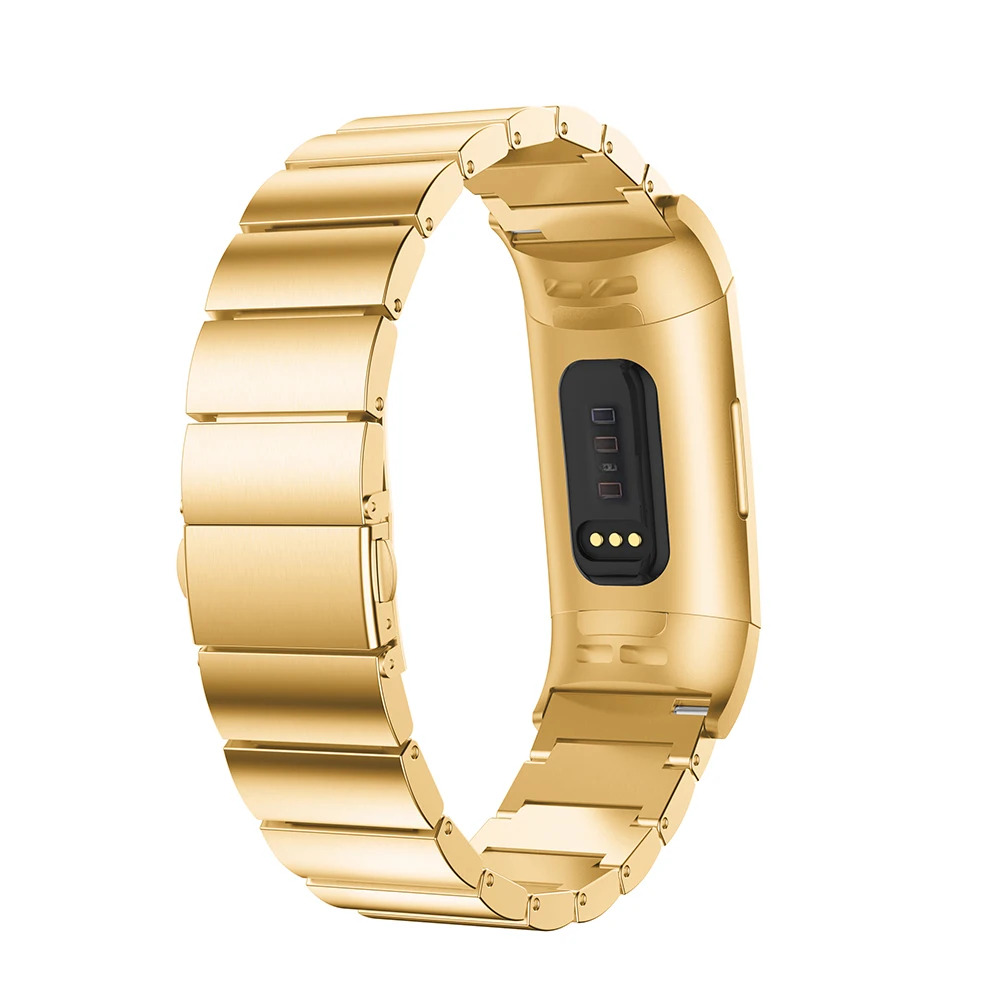 Металлический ремешок для часов из нержавеющей стали для Fitbit Charge 3 Смарт-часы замена браслета браслет для Charge3 с разъемом
