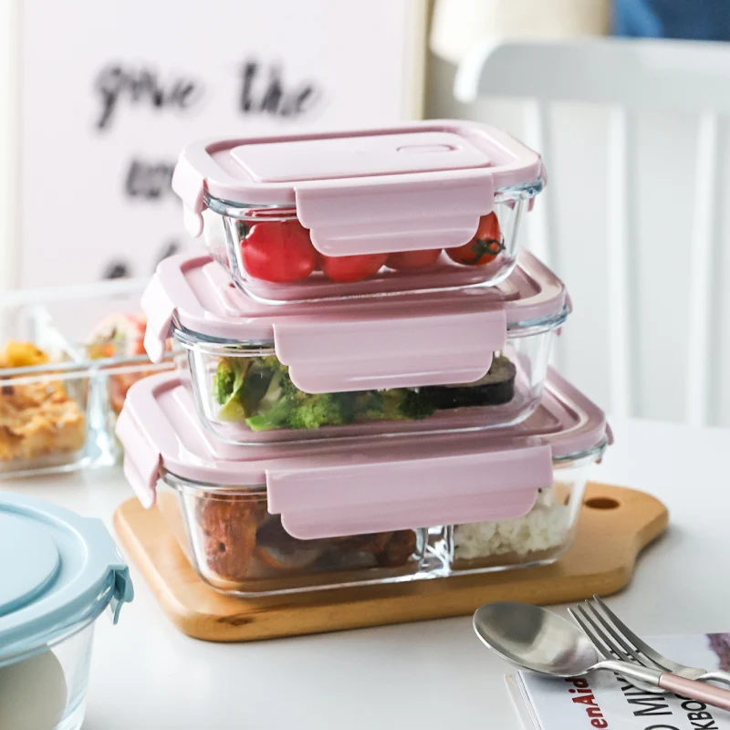 High borosilicate heat-resistant glass lunch box storage box microwave student with lid lunch box set grid bowl
High borosilicate heat-resistant glass lunch box storage box microwave student with lid lunch box set grid bowl