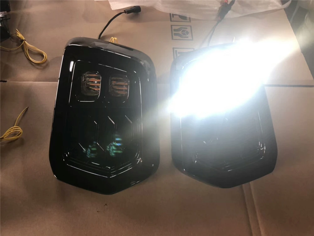 CSGJMY 2 шт. светодиодный DRL Дневной светильник автомобильный светильник фары ABS противотуманная фара водонепроницаемый головной светильник с сигналами для Ford ranger T8