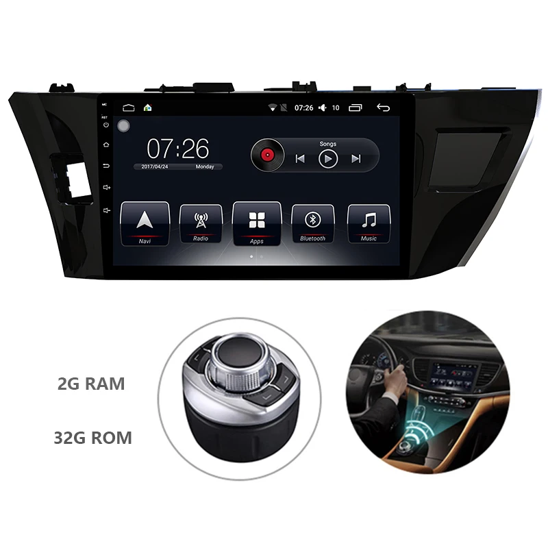

Android 7.1 One Din 10.1 Inch Touch Screen Car DVD Multimedia Player With Android 7.1 System GPS For Toyota Corolla 2014-2016