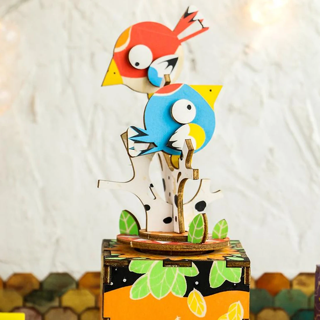 

Bird and Tree Theme Shape 3D Puzzle Building Blocks DIY Music Box Stem Toys for Home Decoraction Sets Learning Toys For Kids