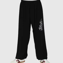 Black Color Loose Sports Trousers For Men Kung Fu Pants Chinese Style Tai Chi Kendo Male Martial Arts Sportswear Sport Clothing