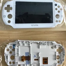 Белый цветной ЖК-экран для ps vita 2000 psvita psv slim 2000 ЖК-дисплей с сенсорным экраном с рамкой