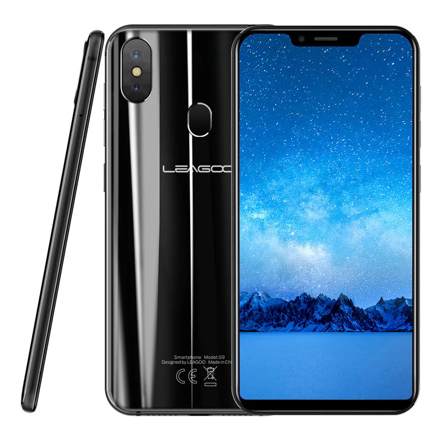 Leagoo S9 4G LTE u-образный мобильный телефон Android 8,1 MTK6750 Восьмиядерный 5,8" HD+ ips 4 Гб ram 32 Гб rom 13,0 МП отпечаток пальца